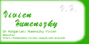 vivien humenszky business card